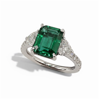 Anillo Crivelli Mujer in Oro blanco Smeraldo 372/3698